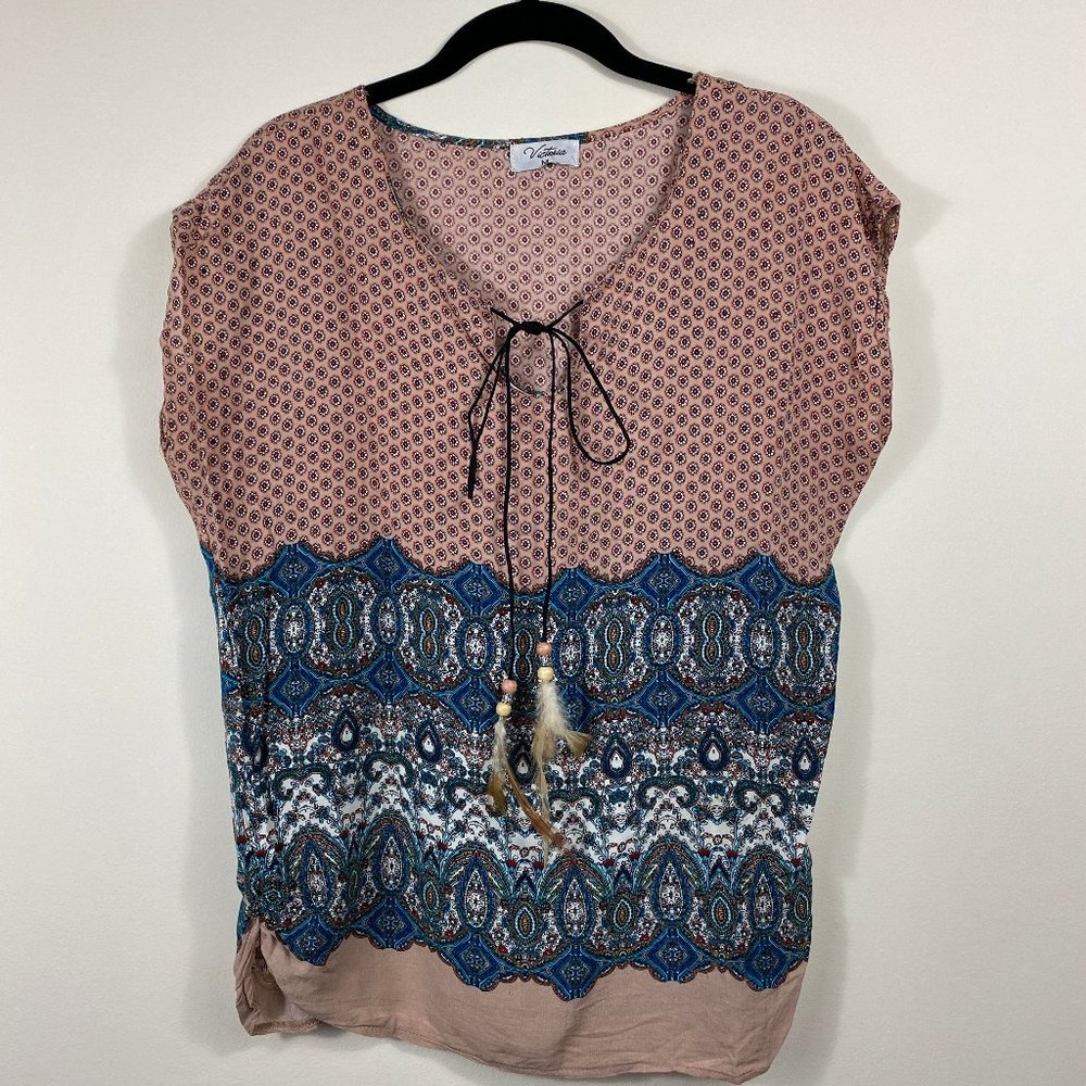 Patterned Boho Short Sleeve